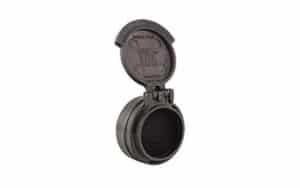 Trijicon MRO objective flip cap with ARD, black lens cover