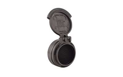 Trijicon MRO objective flip cap with ARD, black lens cover