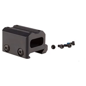 Trijicon MRO Full Co-Witness Mount black anodized adapter on white background
