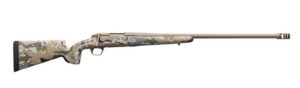 Browning X-Bolt Hells Canyon McMillan LR 28 Nosler 26-inch fluted barrel Ovix camo rifle in Smoked Bronze Cerakote