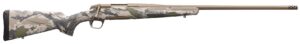 Browning X-Bolt Speed Rib rifle with 26 inch fluted barrel in Ovix camo and smoked bronze Cerakote finish
