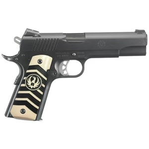 Ruger SR1911 Night Watchman 10mm 5-inch black nitride with Ivorylite chevron grips