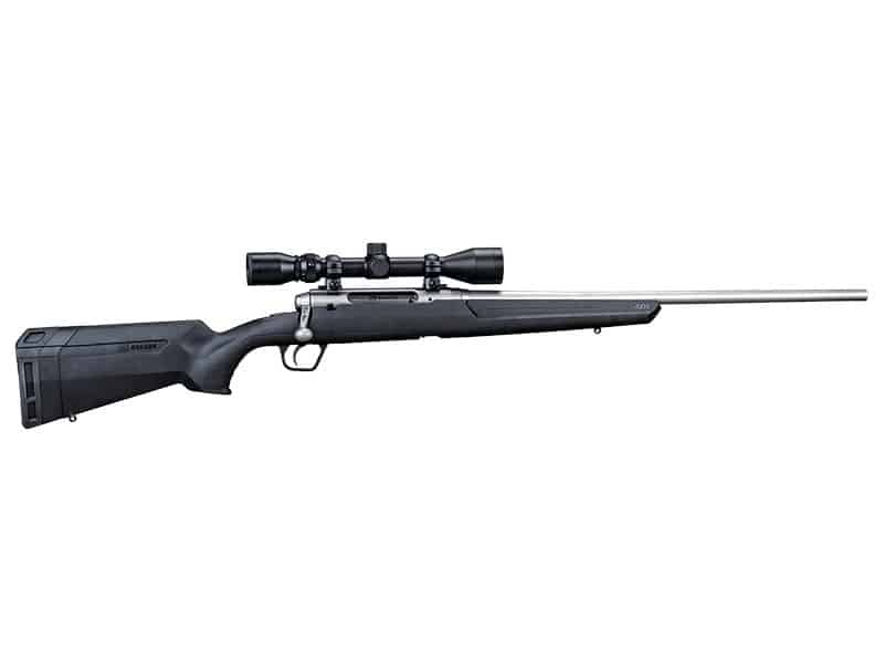 Savage Axis XP 400 Legend bolt-action rifle with 3-9x40 scope, stainless barrel and black synthetic stock
