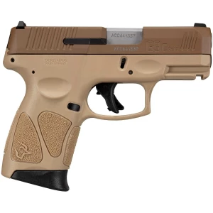 Taurus G3C 9mm compact pistol with tan polymer frame and coyote slide