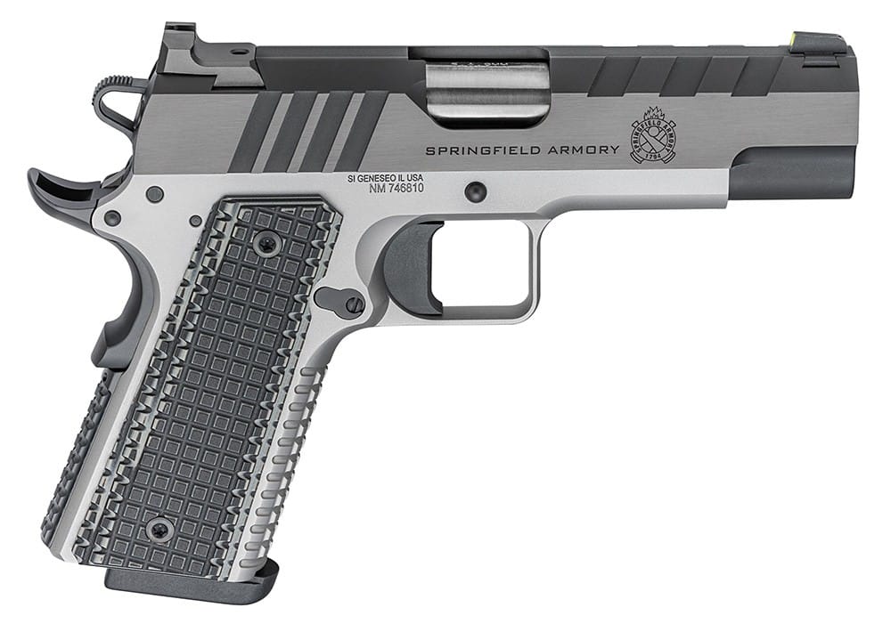Springfield Armory 1911 Emissary 9mm 4.25 in bull barrel stainless frame blued slide