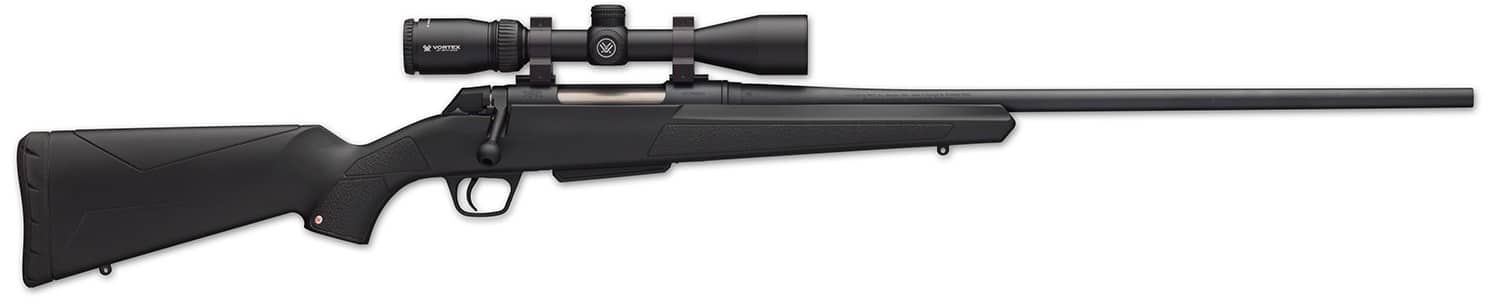 Winchester XPR .270 Win 24in rifle with Vortex Crossfire II 3-9x40 scope and black synthetic stock