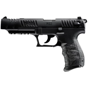 Walther P22 Target .22 LR pistol, black polymer frame with adjustable sights and accessory rail