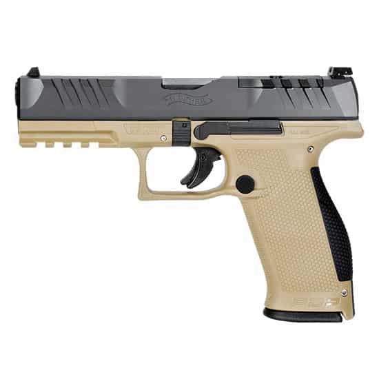 Walther PDP full-size optic-ready 9mm pistol 4.5 in two-tone tan frame black slide