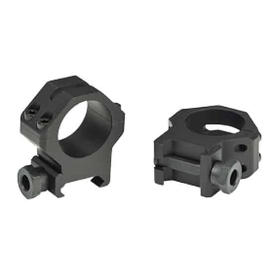 Weaver 1-inch X-High 4-hole Picatinny scope rings matte black