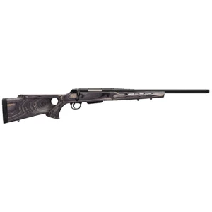 Winchester XPR Thumbhole Varmint .243 Winchester rifle with 24-inch barrel and black laminate thumbhole stock
