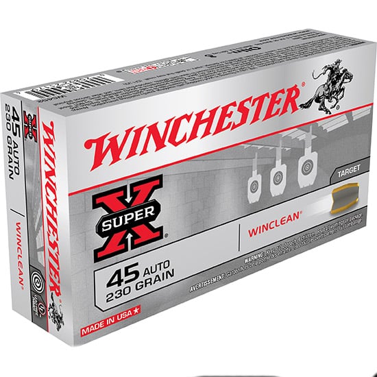 Winchester Super-X WinClean 45 Auto 230 gr 50 rd box ammunition