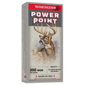 Winchester Super-X .300 WSM 180 gr Power-Point ammunition box, 20 rounds