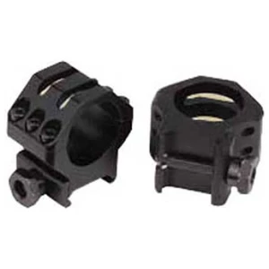 Weaver 30mm 6-hole high matte scope rings, aircraft-grade aluminum, Picatinny fit