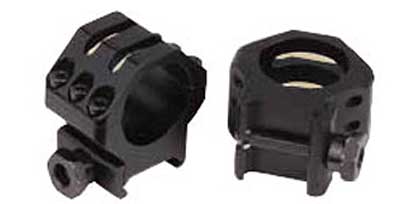 Weaver 30mm 6-hole high matte scope rings, aircraft-grade aluminum, Picatinny fit