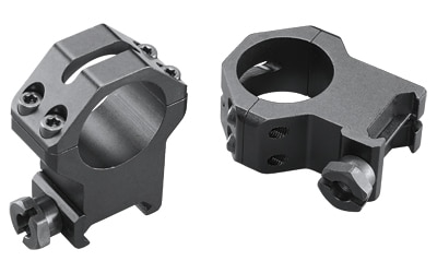 Weaver 4-Hole Skeleton Scope Rings, 1-inch tube, XX-High, matte black