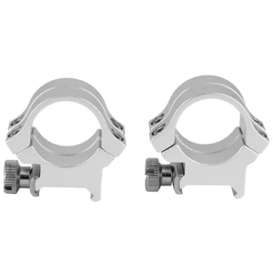 Weaver Quad Lock detachable scope rings 1 inch high silver aluminum