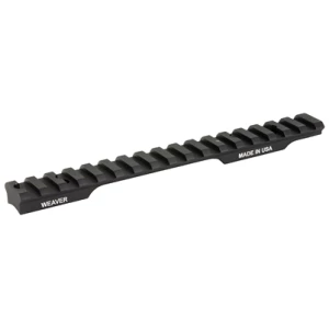 Weaver 99466 extended multi-slot Picatinny scope base, matte black, for Savage short-action rifles