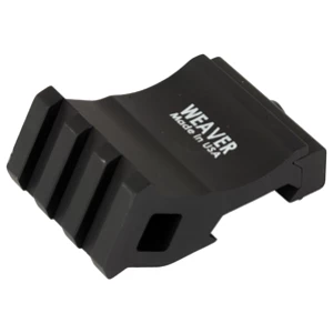 Weaver 99671 Offset Rail Adapter black anodized mounted on Picatinny rail