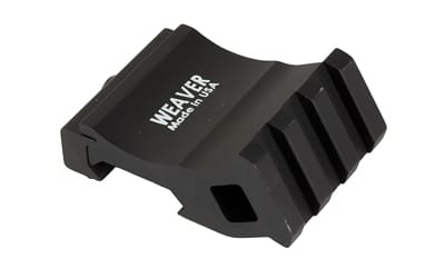 Weaver 99671 Offset Rail Adapter black anodized mounted on Picatinny rail