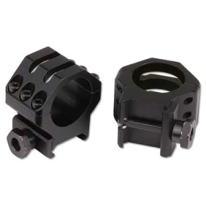 Weaver 99690 six-hole Picatinny scope rings 1-inch extra-high matte black
