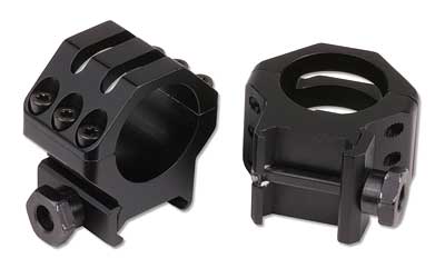 Weaver Tactical six-hole Picatinny scope rings 1-inch tube XX-High matte black