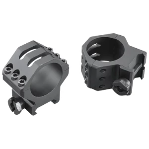 Weaver 99693 30mm medium six-hole Picatinny scope rings matte black