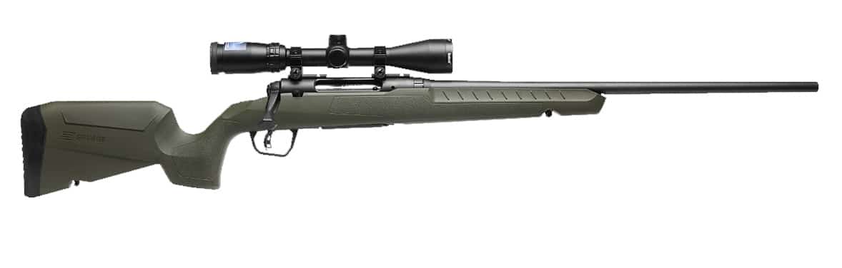 Savage Axis 2 XP Compact .350 Legend 18-inch green synthetic stock rifle with mounted 3-9x40 scope
