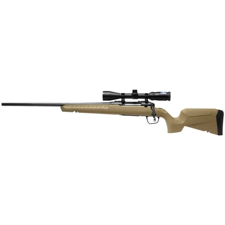 Savage Axis 2 XP .400 Legend left-hand compact rifle, 20-inch barrel, Flat Dark Earth synthetic stock, factory-mounted 3-9x40