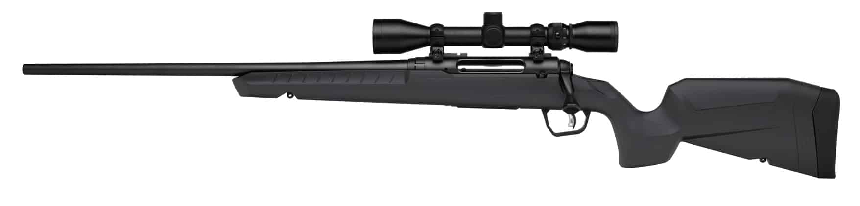 Savage Axis 2 XP 223 Rem 22 inch left-hand bolt-action rifle with gray synthetic stock and mounted 3-9x40 scope