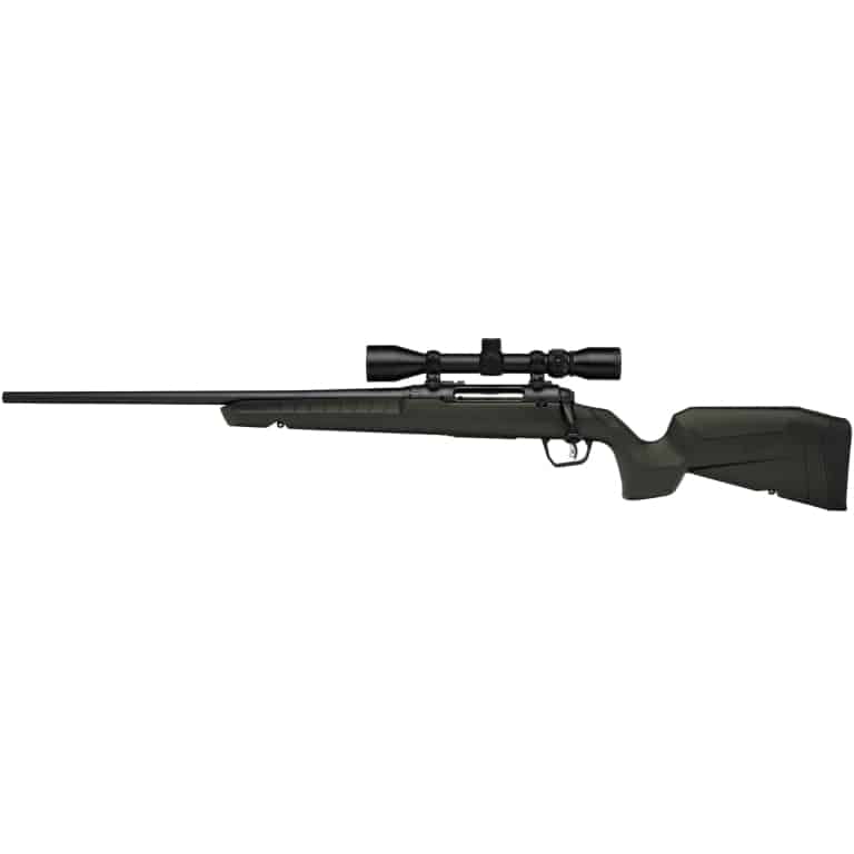 Savage Axis 2 XP .30-06 Springfield 22 in left-hand rifle with green synthetic stock and mounted scope