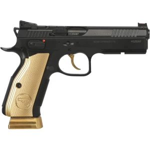 CZ-USA Shadow 2 Gold Digger TALO 9mm pistol with gold aluminum grips and fiber optic front sight