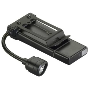 Streamlight Clipmate USB clip-on light in black with white and red LEDs, flexible neck, USB rechargeable