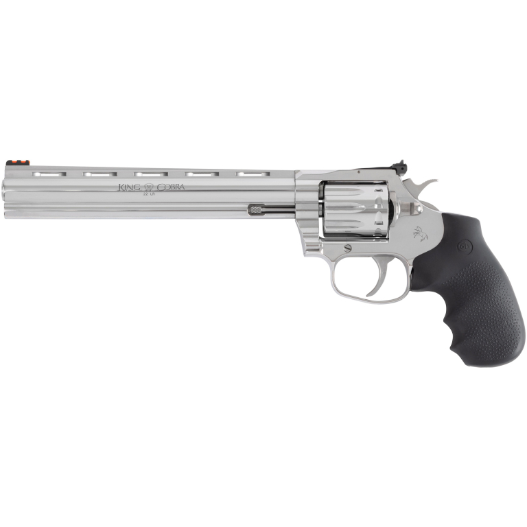 Colt King Cobra Target .22 LR stainless 8 inch barrel Hogue rubber grips adjustable rear sight