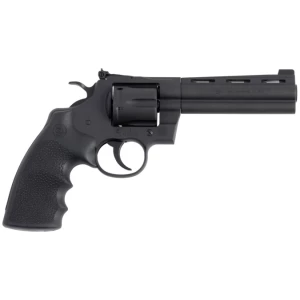 Colt Python 5-inch Matte Blued .357 Magnum revolver with Hogue rubber grip, 6-round cylinder