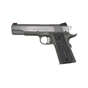 Colt Government Series 70 9mm pistol, 5 inch barrel, jungle green Cerakote frame and stainless steel slide