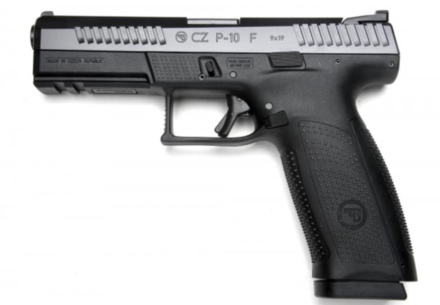 CZ P-10 F 9mm pistol, 4.5-inch barrel, black nitride slide, polymer frame