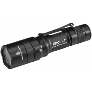 Surefire EDCL1-T dual-output EDC flashlight 500/5 lumens black anodized