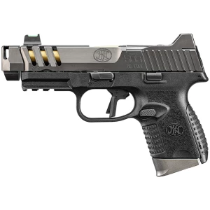 FN 509 CC Edge 9mm 4.2in threaded gold barrel black frame graphite slide