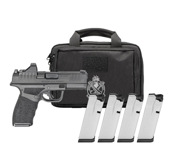 Springfield Armory Hellcat Pro Comp OSP 9mm Gear Pac with Viridian RFX11 optic and four 10-round magazines