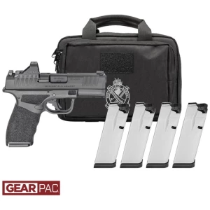 Springfield Armory Hellcat Pro OSP 9mm with Viridian RFX11 and four 15-round magazines