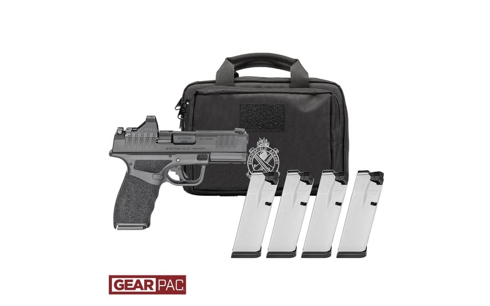 Springfield Armory Hellcat Pro OSP 9mm with Viridian RFX11 and four 15-round magazines