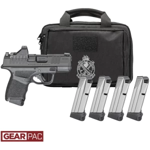 Springfield Armory Hellcat OSP 9mm 3in Gear Pac with Viridian RFX11 and four magazines, black