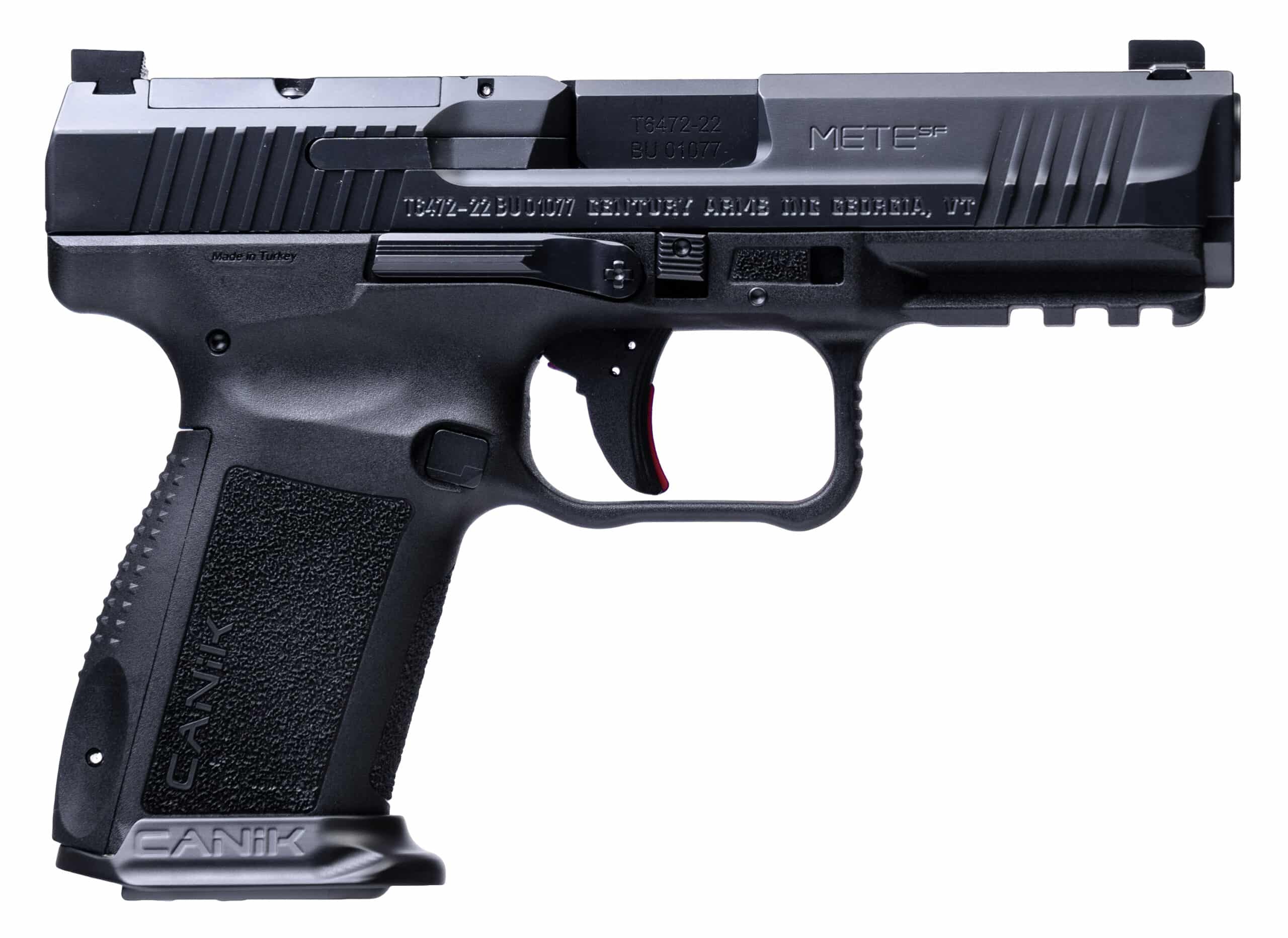 Canik METE SF 9mm black optics-ready pistol with polymer frame and included magazines