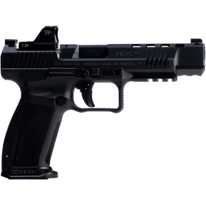 Canik METE SFx 9mm pistol in black with MeCanik MO1 red dot optic
