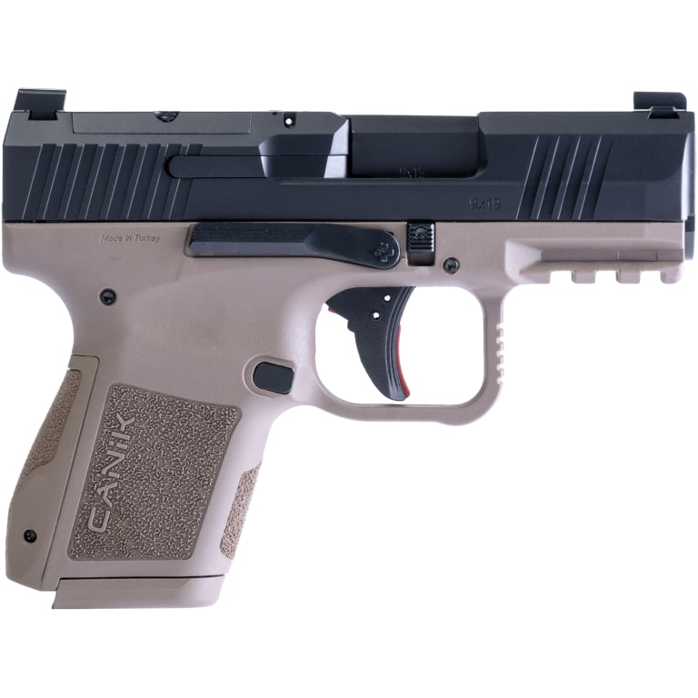 Canik Mete MC9 9mm pistol black slide flat dark earth frame 3.18 inch barrel