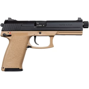 Heckler & Koch Mark 23 .45 ACP FDE with 5.87 inch threaded barrel and serrated black slide
