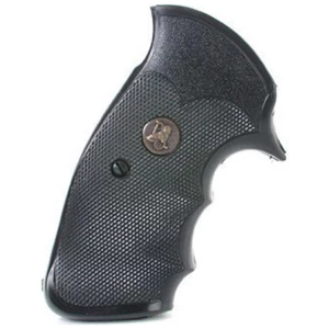 Pachmayr Gripper Professional black rubber grip with finger grooves for S&W K/L-frame square butt