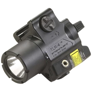 Streamlight TLR-4 compact rail-mounted weapon light with integrated red laser, black finish