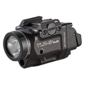 Streamlight TLR-8 Sub 500-lumen weapon light with red laser, black anodized finish