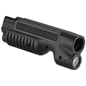 Streamlight TL-Racker forend light mounted on a Remington 870, black